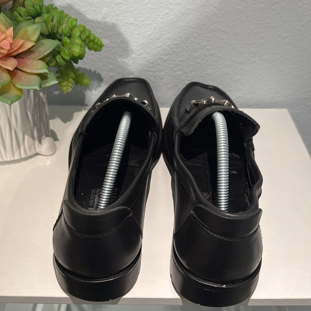 Salvatore Ferragamo Mens David Cancino Bit Loafers Shoes Black Leather Size 9.5 - Picture 7 of 15